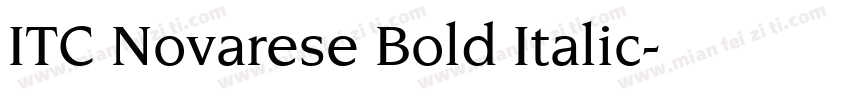 ITC Novarese Bold Italic字体转换